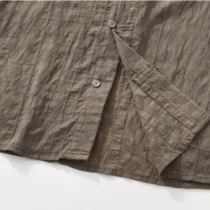 Chemise d'été à manches courtes et boutons pour homme avec deux poches Motif Buddha Stones - image 23