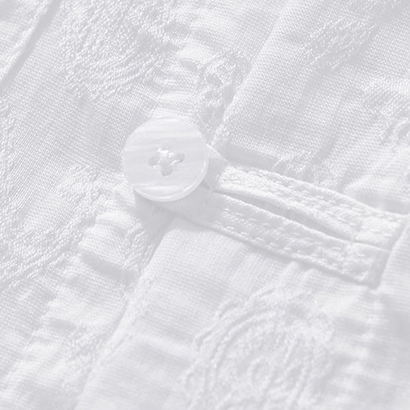 Chemise d'été à manches courtes et boutons pour homme avec deux poches Motif Buddha Stones - image 14