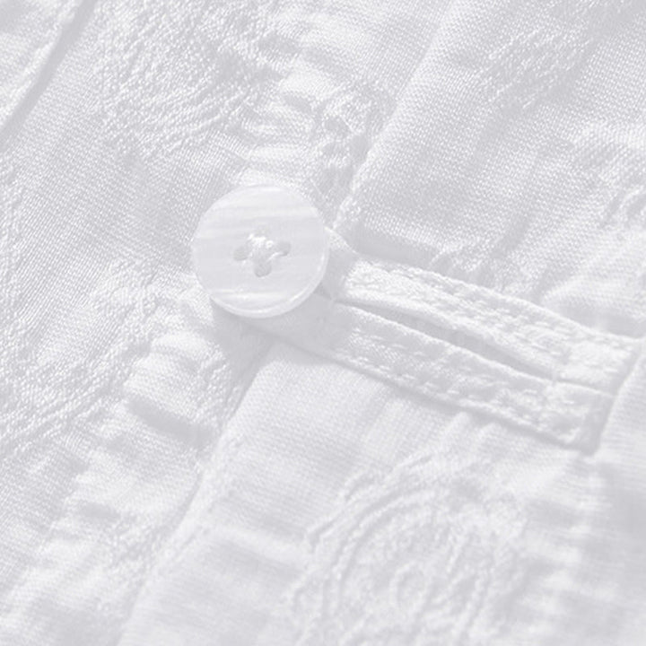 Chemise d'été à manches courtes et boutons pour homme avec deux poches Motif Buddha Stones - image 14