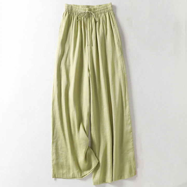 Pantalon Buddha Stones décontracté en coton et lin avec cordon de serrage et poches pour femme, longueur cheville - miellat - US8-10，UK/AU12-14，EU40-42 (2XL) - image 14