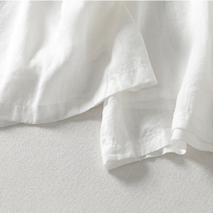 Pantalon Buddha Stones décontracté en coton et lin avec cordon de serrage et poches pour femme, longueur cheville - image 7