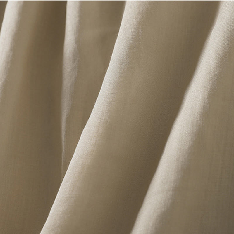 Pantalon Buddha Stones décontracté en coton et lin avec cordon de serrage et poches pour femme, longueur cheville - image 11