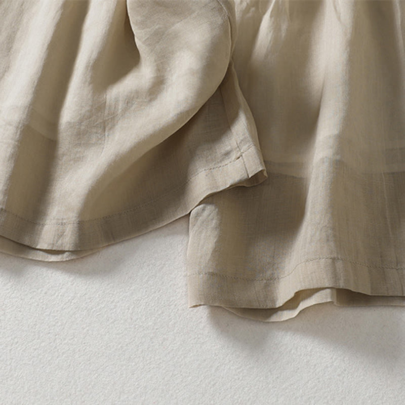 Pantalon Buddha Stones décontracté en coton et lin avec cordon de serrage et poches pour femme, longueur cheville - image 10