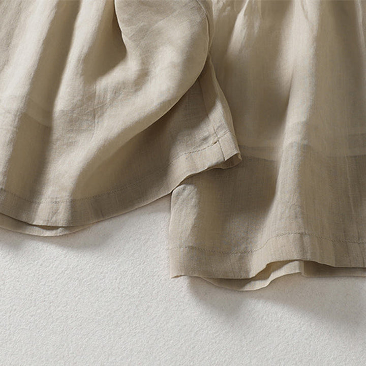 Pantalon Buddha Stones décontracté en coton et lin avec cordon de serrage et poches pour femme, longueur cheville - image 10