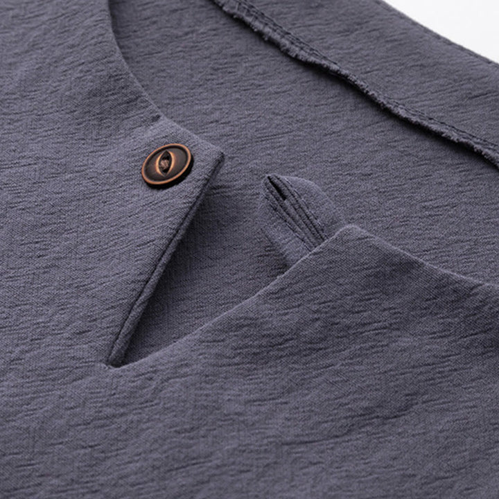 Ensemble chemise et pantalon en coton avec poches et motif grue, motif Buddha Stones, 2 pièces, pour homme - image 21