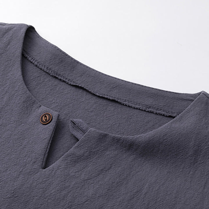 Ensemble chemise et pantalon en coton avec poches et motif grue, motif Buddha Stones, 2 pièces, pour homme - image 22