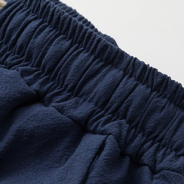 Ensemble chemise et pantalon en coton avec poches et motif grue, motif Buddha Stones, 2 pièces, pour homme - image 10