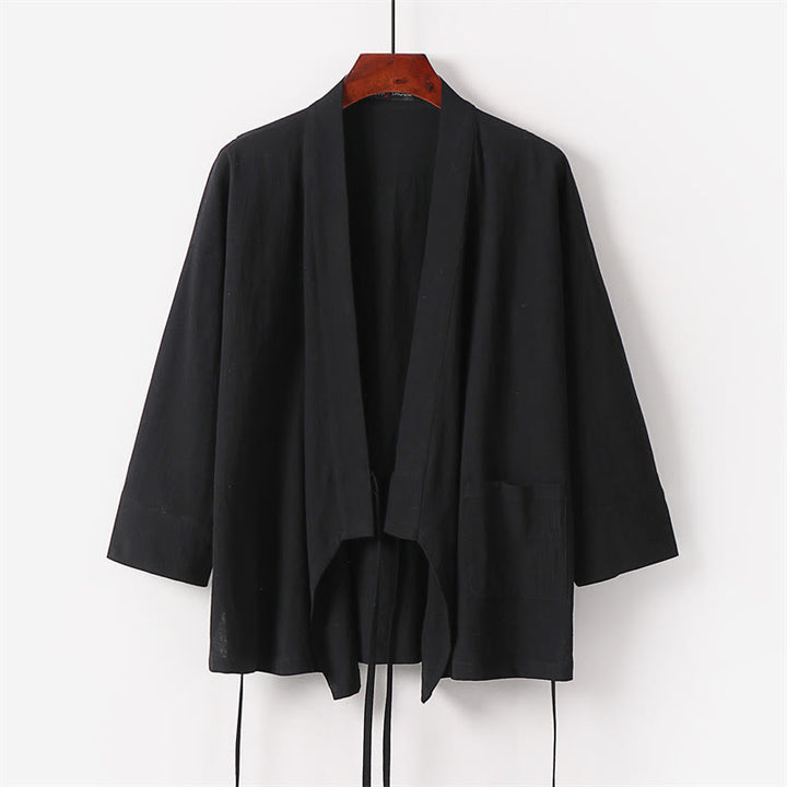 Ensemble kimono 2 pièces en coton à lacets et poches pour homme, motif Buddha Stones, tenue de méditation - image 8