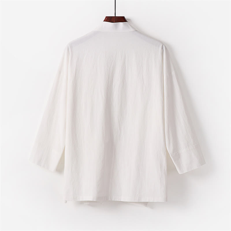 Ensemble kimono 2 pièces en coton à lacets et poches pour homme, motif Buddha Stones, tenue de méditation - image 3