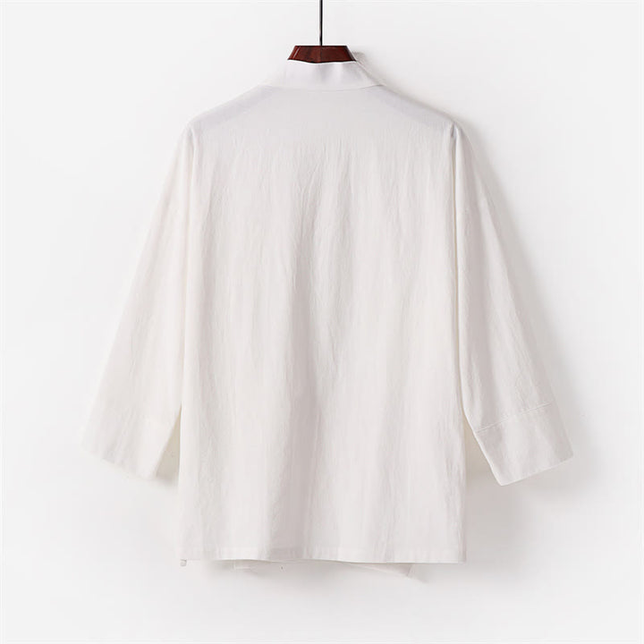 Ensemble kimono 2 pièces en coton à lacets et poches pour homme, motif Buddha Stones, tenue de méditation - image 4