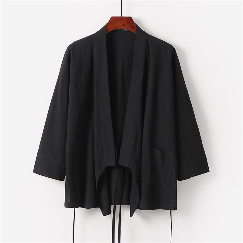 Ensemble kimono 2 pièces en coton à lacets et poches pour homme, motif Buddha Stones, tenue de méditation - image 7