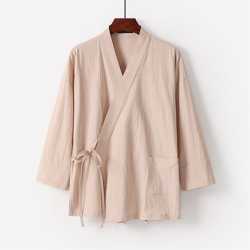 Ensemble kimono 2 pièces en coton à lacets et poches pour homme, motif Buddha Stones, tenue de méditation - image 11