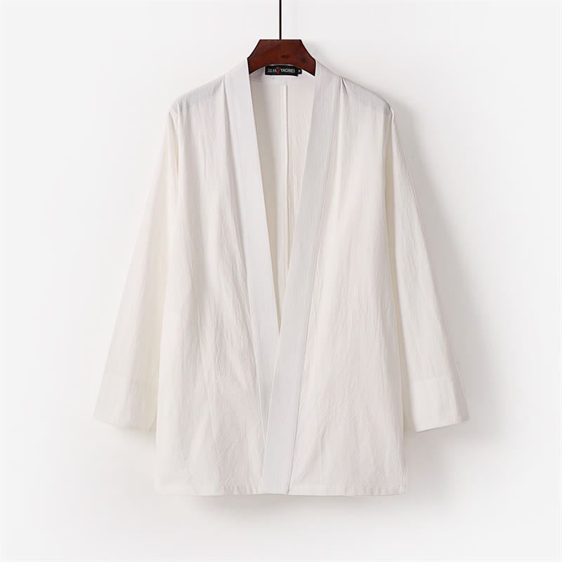 Ensemble kimono en coton 2 pièces avec pantalon longueur cheville et Buddha Stones pour homme, tenue de méditation - image 4