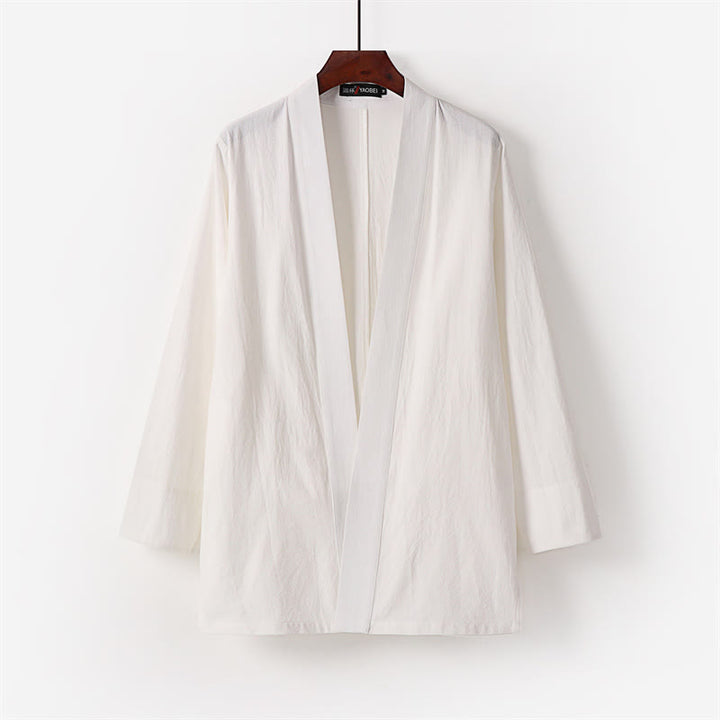 Ensemble kimono en coton 2 pièces avec pantalon longueur cheville et Buddha Stones pour homme, tenue de méditation - image 3