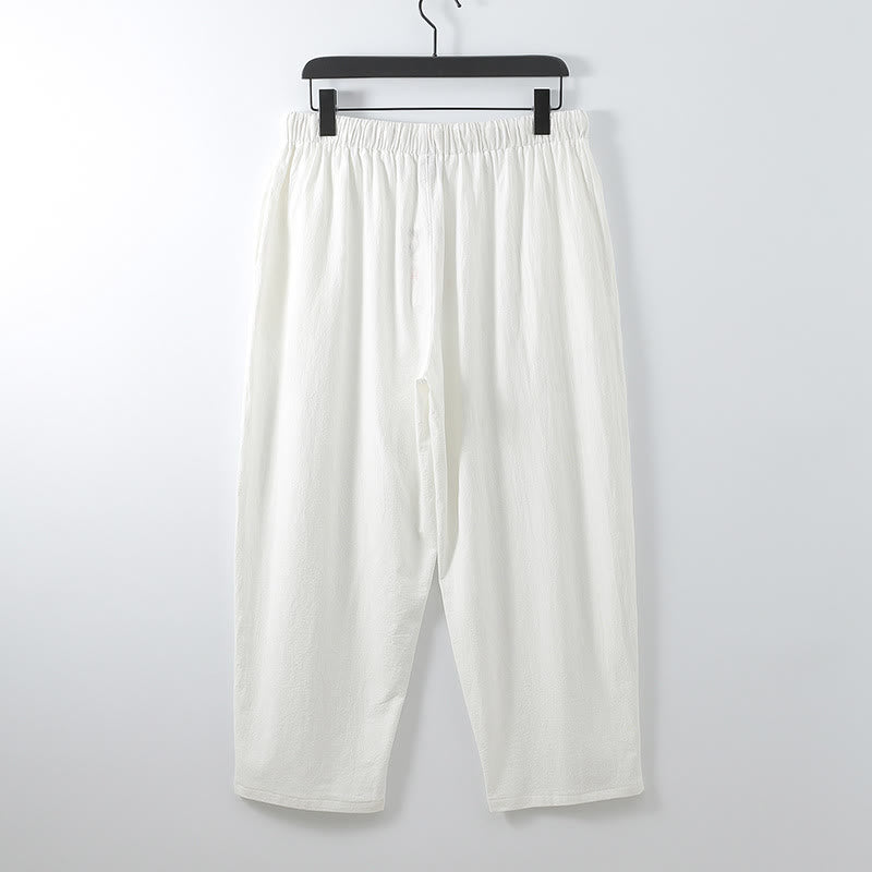 Ensemble kimono en coton 2 pièces avec pantalon longueur cheville et Buddha Stones pour homme, tenue de méditation - image 5