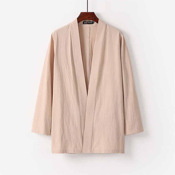 Ensemble kimono en coton 2 pièces avec pantalon longueur cheville et Buddha Stones pour homme, tenue de méditation - image 11