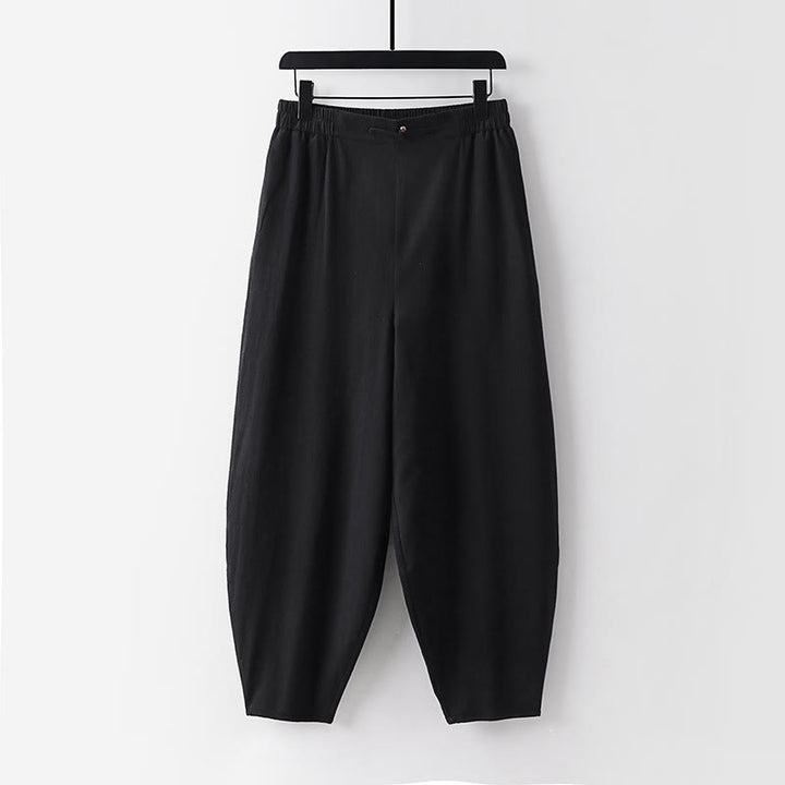 Ensemble 2 pièces chemise et pantalon en coton à col en V et manches courtes avec poches pour homme, motif Buddha Stones - image 19