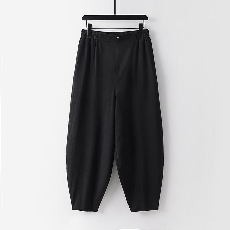 Ensemble 2 pièces chemise et pantalon en coton à col en V et manches courtes avec poches pour homme, motif Buddha Stones - image 18