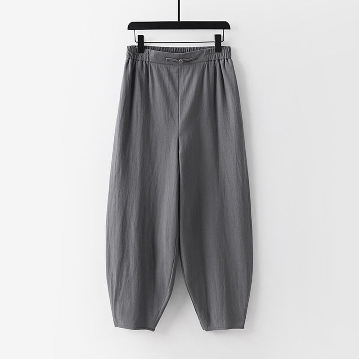 Ensemble 2 pièces chemise et pantalon en coton à col en V et manches courtes avec poches pour homme, motif Buddha Stones - image 10