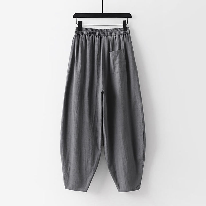 Ensemble 2 pièces chemise et pantalon en coton à col en V et manches courtes avec poches pour homme, motif Buddha Stones - image 11