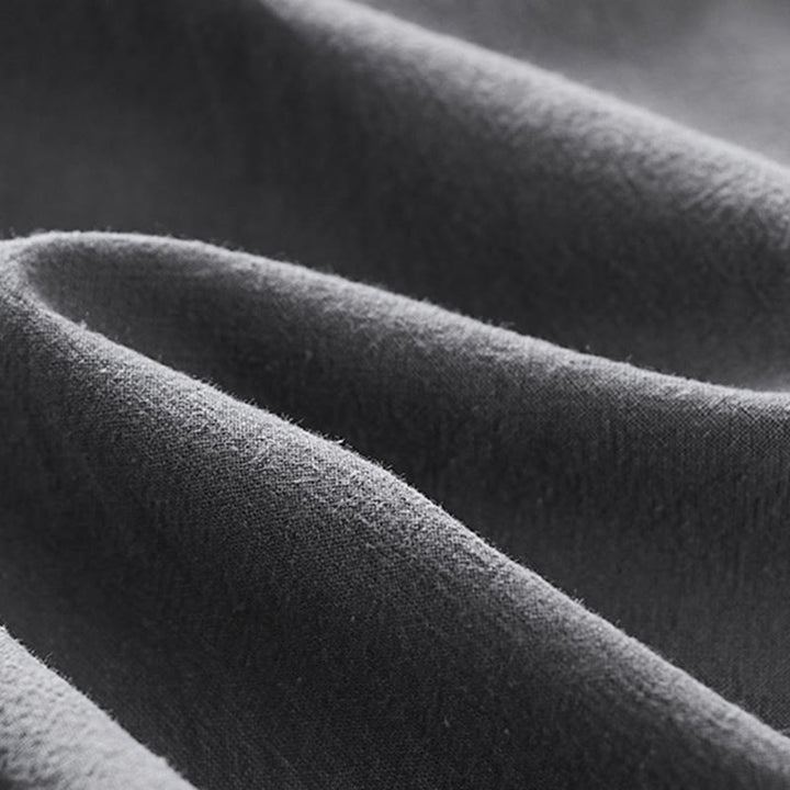 Ensemble 2 pièces chemise et pantalon en coton à col en V et manches courtes avec poches pour homme, motif Buddha Stones - image 15