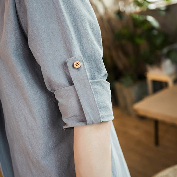 Veste kimono vintage en coton pour homme avec revers uni et ouverture sur le devant, motif Buddha Stones - image 14