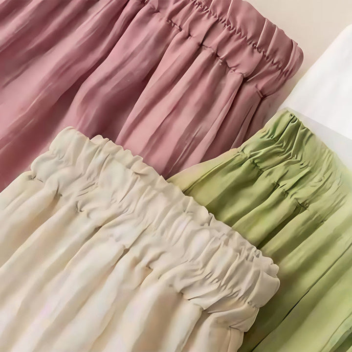 Pantalon large en coton et lin pour femme, avec poches, style rétro décontracté, broderie avec cordon de serrage, motif Buddha Stones - image 3