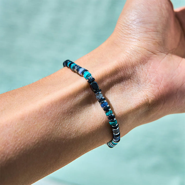 Buddha Stones Pierres diverses Hématite Turquoise Pierre Empereur Bracelet de soutien puissant - image 3