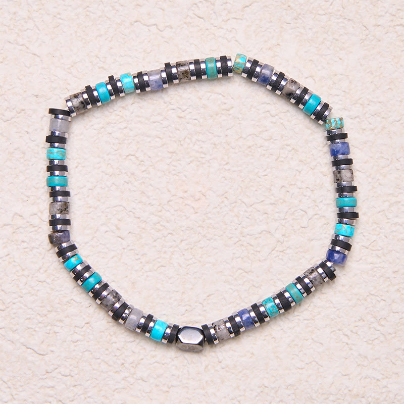 Buddha Stones Pierres diverses Hématite Turquoise Pierre Empereur Bracelet de soutien puissant - image 2