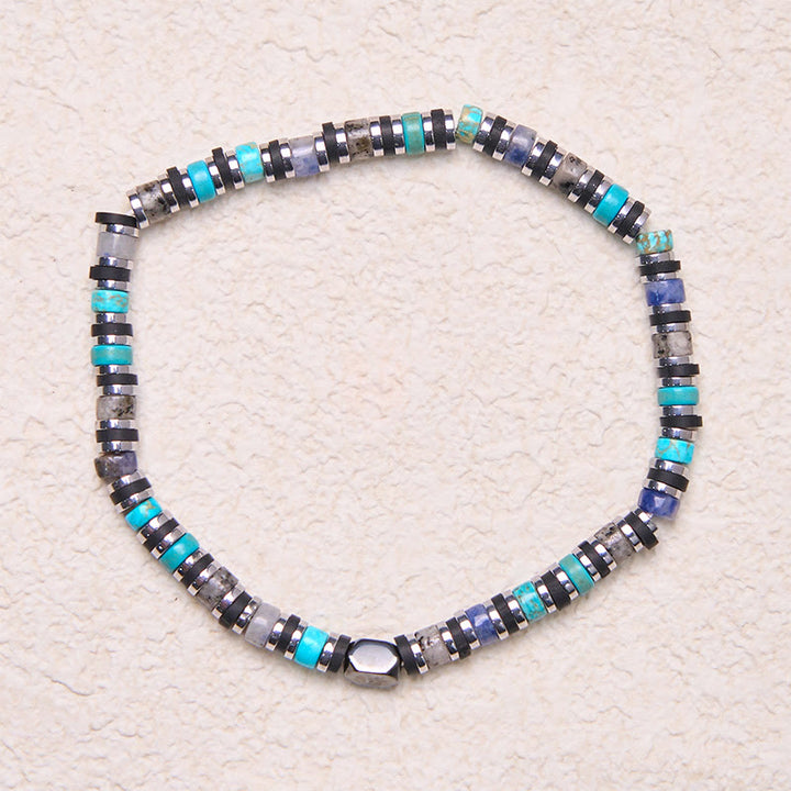 Buddha Stones Pierres diverses Hématite Turquoise Pierre Empereur Bracelet de soutien puissant - image 2