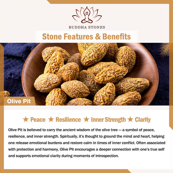 Bracelet de paix ultra-fin en noyaux d'olive Buddha Stones - image 6