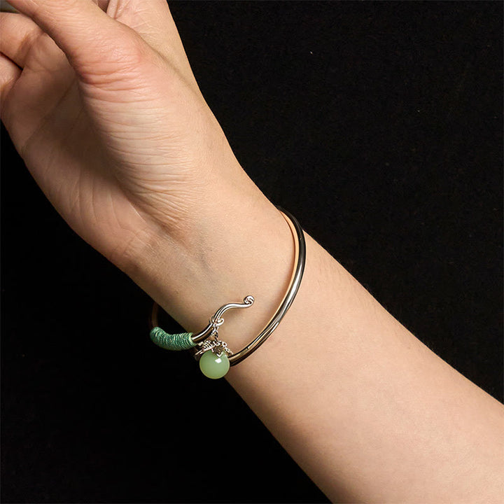 Bracelet manchette porte-bonheur en alliage de cuivre avec Buddha Stones - image 15