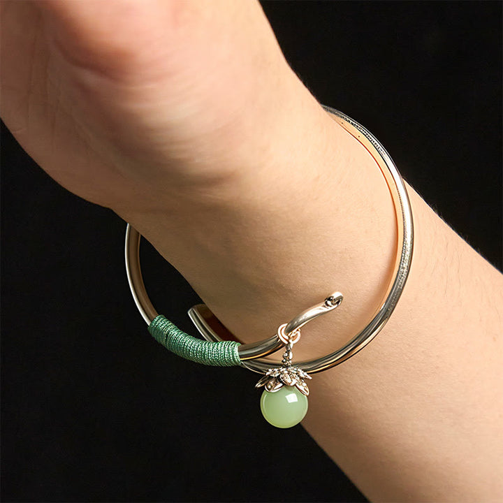 Bracelet manchette porte-bonheur en alliage de cuivre avec Buddha Stones - image 16