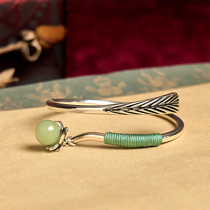 Bracelet manchette porte-bonheur en alliage de cuivre avec Buddha Stones - image 4