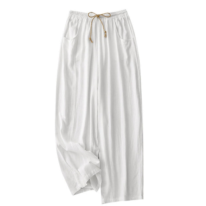 Pantalon décontracté en coton avec cordon de serrage et poches pour femme, style simple et décontracté, motif Buddha Stones - image 15