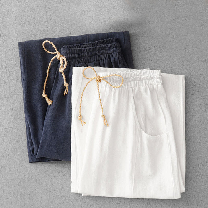 Pantalon décontracté en coton avec cordon de serrage et poches pour femme, style simple et décontracté, motif Buddha Stones - image 17