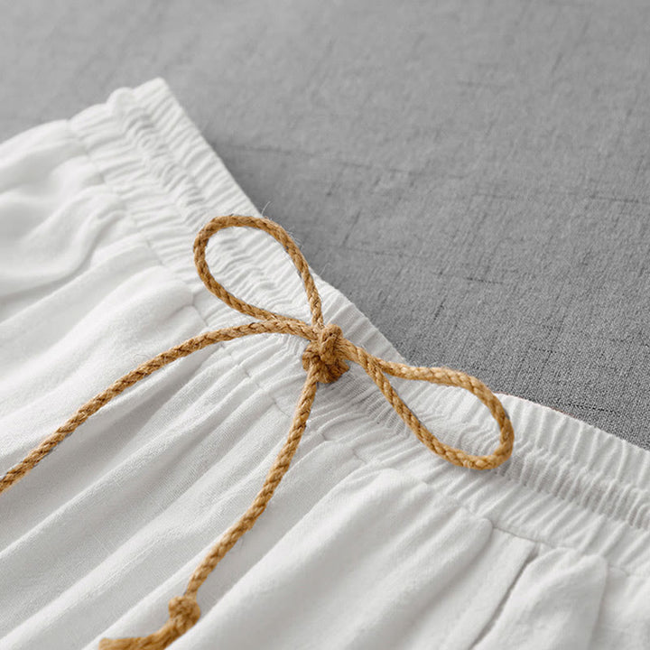 Pantalon décontracté en coton avec cordon de serrage et poches pour femme, style simple et décontracté, motif Buddha Stones - image 10