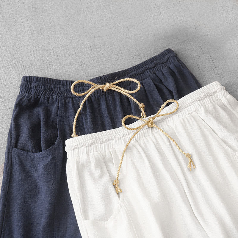 Pantalon décontracté en coton avec cordon de serrage et poches pour femme, style simple et décontracté, motif Buddha Stones - image 18
