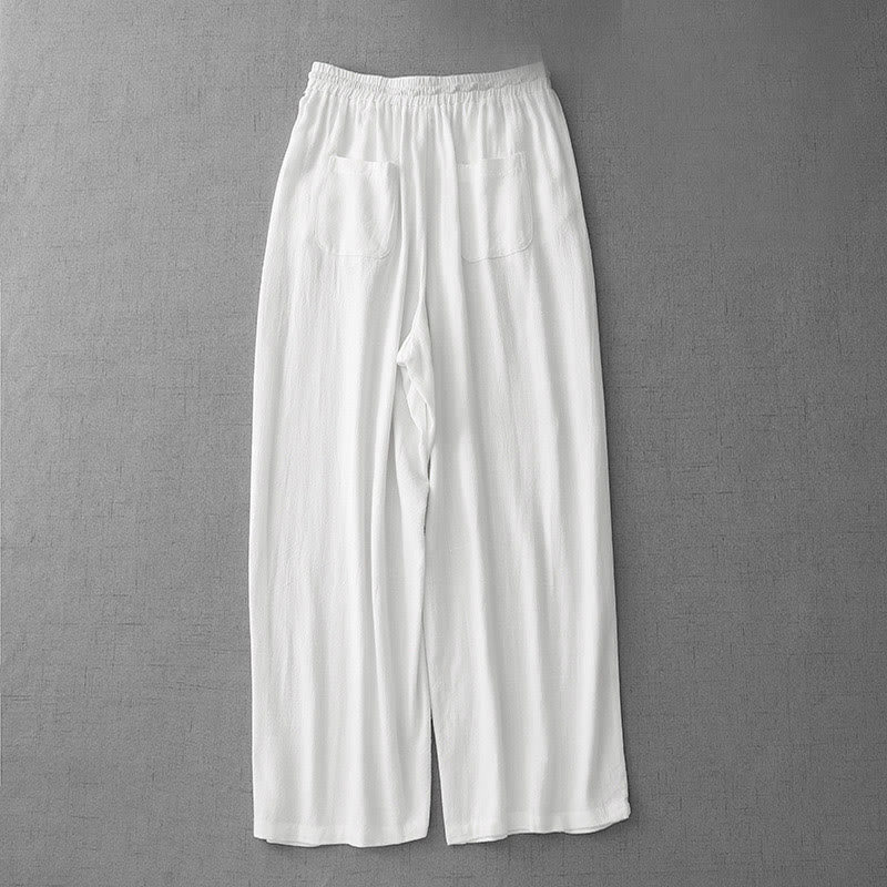 Pantalon décontracté en coton avec cordon de serrage et poches pour femme, style simple et décontracté, motif Buddha Stones - image 8
