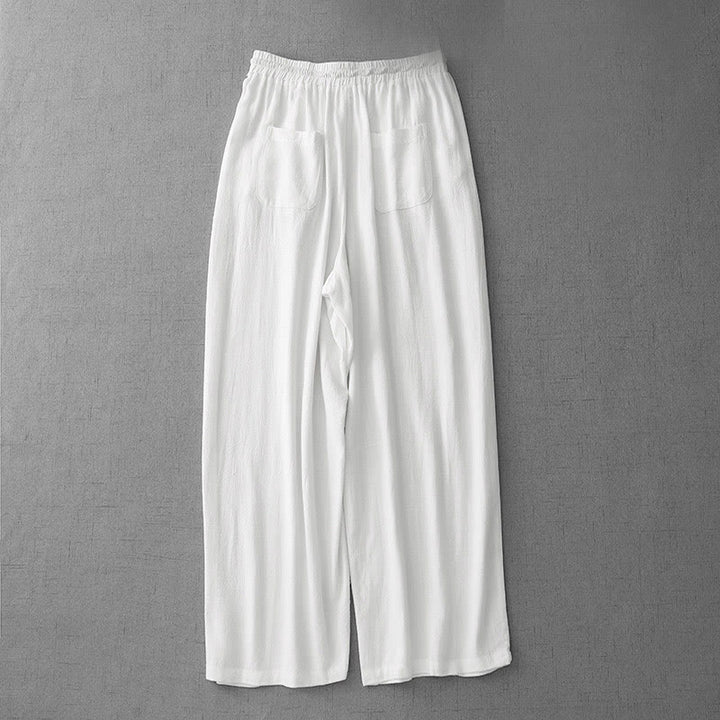 Pantalon décontracté en coton avec cordon de serrage et poches pour femme, style simple et décontracté, motif Buddha Stones - image 8