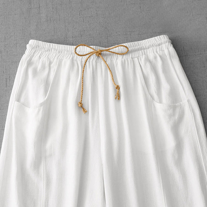 Pantalon décontracté en coton avec cordon de serrage et poches pour femme, style simple et décontracté, motif Buddha Stones - image 9