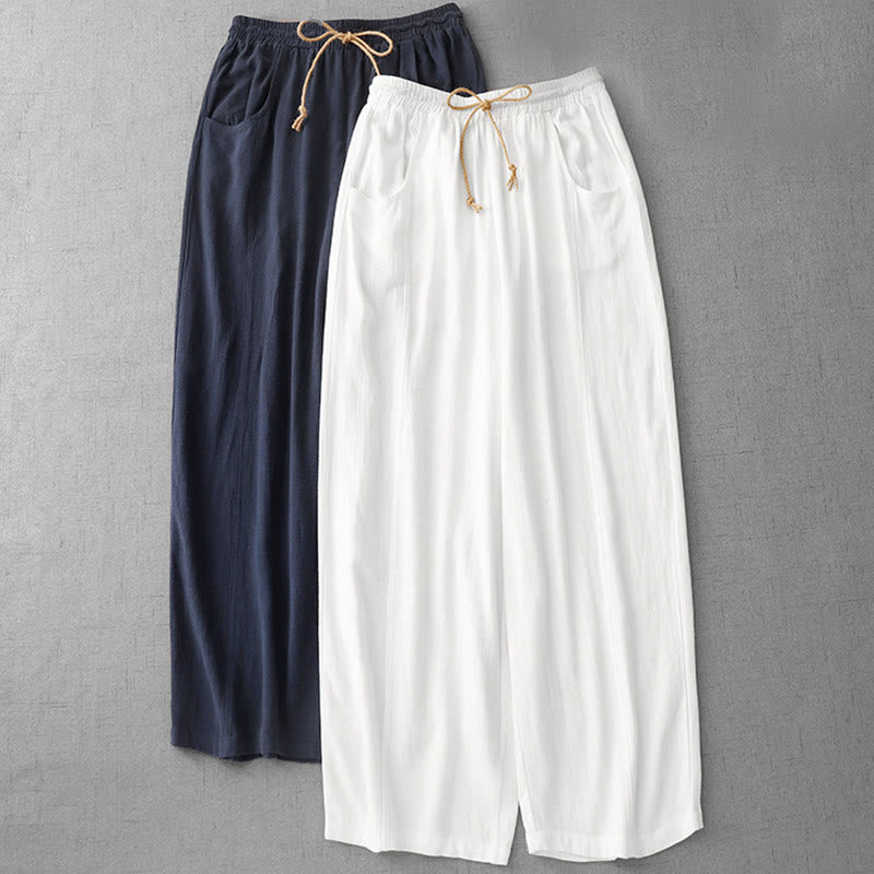 Pantalon décontracté en coton avec cordon de serrage et poches pour femme, style simple et décontracté, motif Buddha Stones - image 16