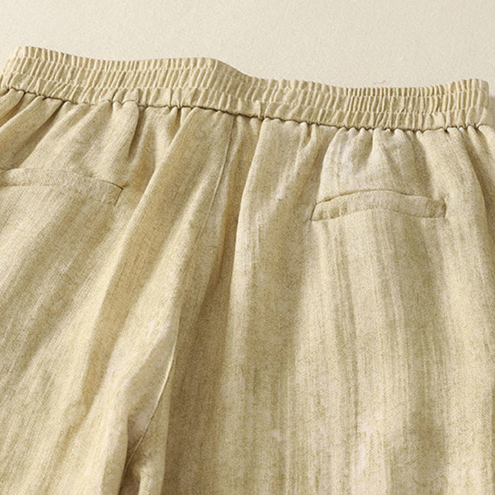 Pantalon d'été ample en coton avec cordon de serrage et poches pour femme Motif Buddha Stones - image 5