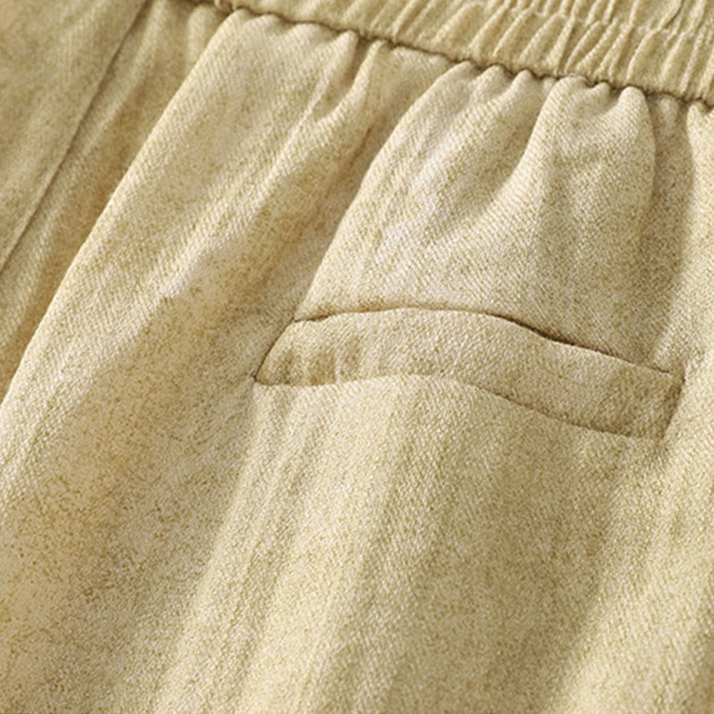 Pantalon d'été ample en coton avec cordon de serrage et poches pour femme Motif Buddha Stones - image 6