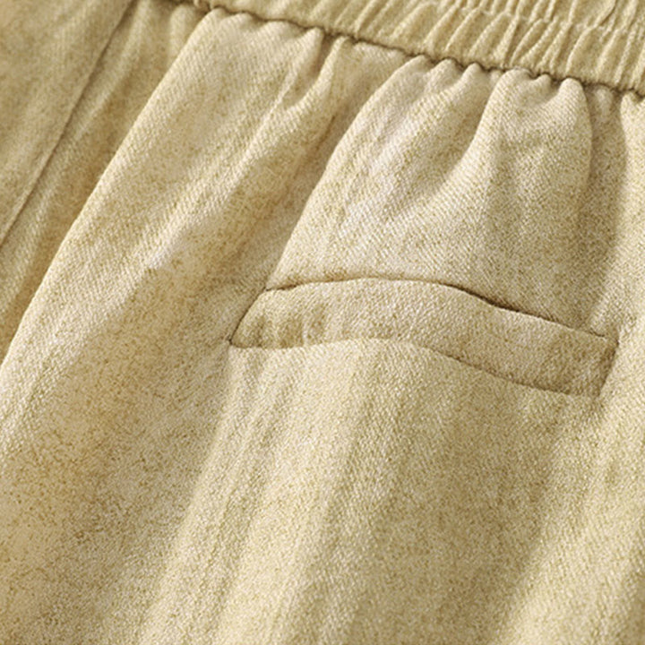 Pantalon d'été ample en coton avec cordon de serrage et poches pour femme Motif Buddha Stones - image 6
