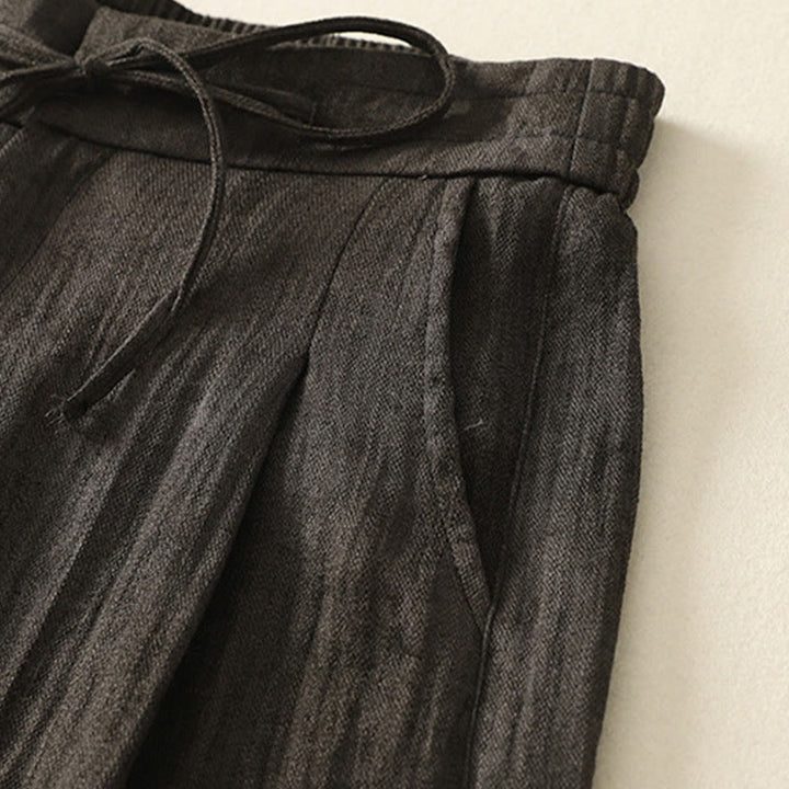 Pantalon d'été ample en coton avec cordon de serrage et poches pour femme Motif Buddha Stones - image 14