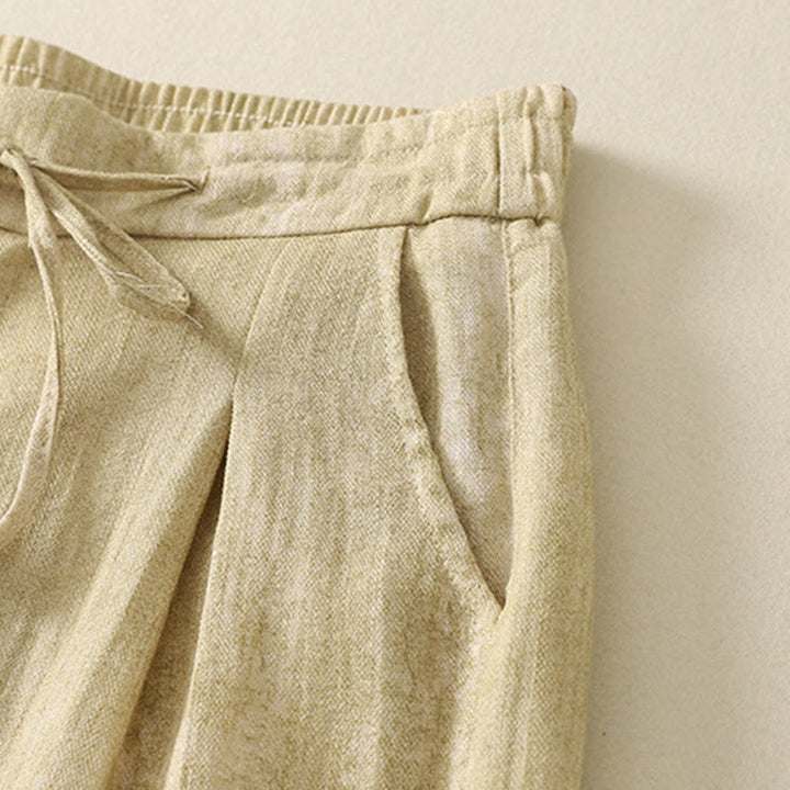 Pantalon d'été ample en coton avec cordon de serrage et poches pour femme Motif Buddha Stones - image 7