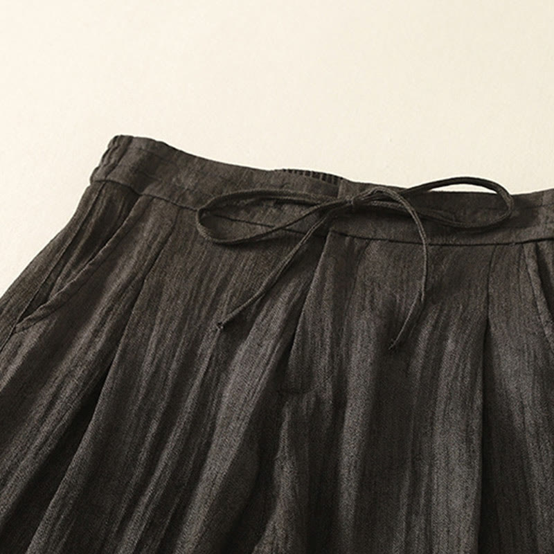 Pantalon d'été ample en coton avec cordon de serrage et poches pour femme Motif Buddha Stones - image 13