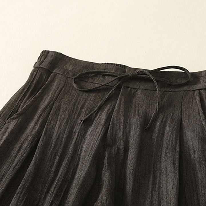 Pantalon d'été ample en coton avec cordon de serrage et poches pour femme Motif Buddha Stones - image 13