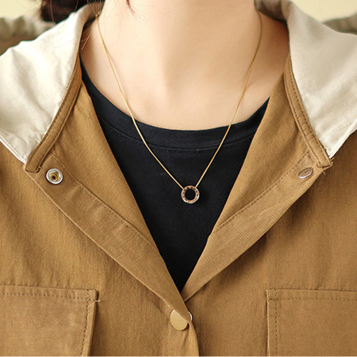 Veste à capuche décontractée en coton et lin avec cordon de serrage et poches Buddha Stones pour femme - image 12